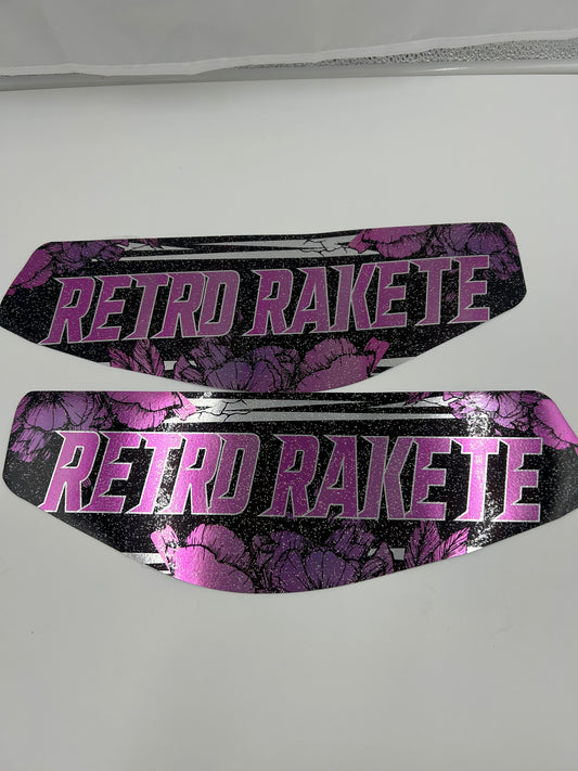 Retro Rakete Aufkleber