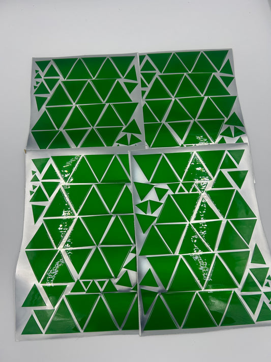 Felgenaufkleber Dreiecke Chrom Glanz