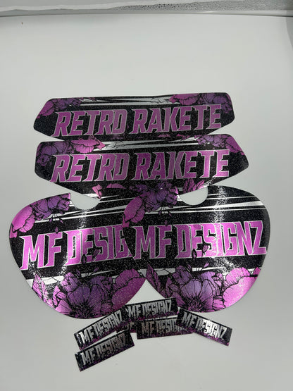 Retro Rakete Aufkleber