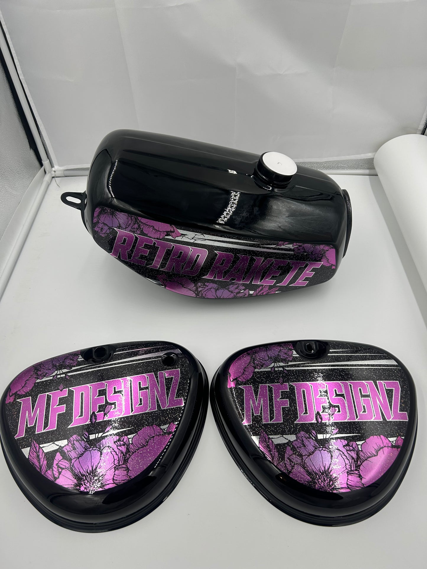 Retro Rakete Tank/Seitendeckel NEU