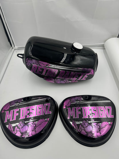 Retro Rakete Tank/Seitendeckel NEU