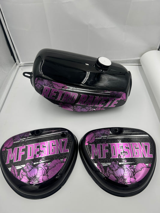 Retro Rakete Tank/Seitendeckel NEU