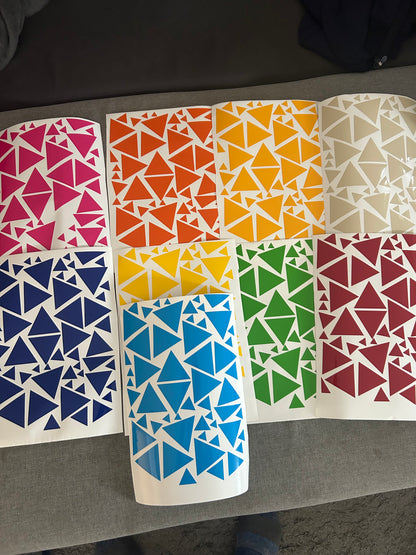 Felgenaufkleber Dreiecke