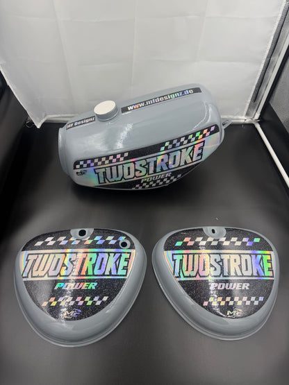 TWOSTROKE POWER TANK/SEITENDECKEL NEU