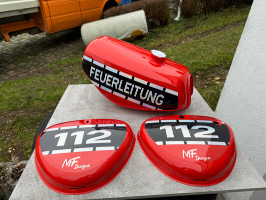 FEUERLEITUNG Tank / Seitendeckel NEU