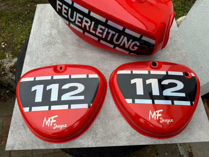 FEUERLEITUNG Tank / Seitendeckel NEU